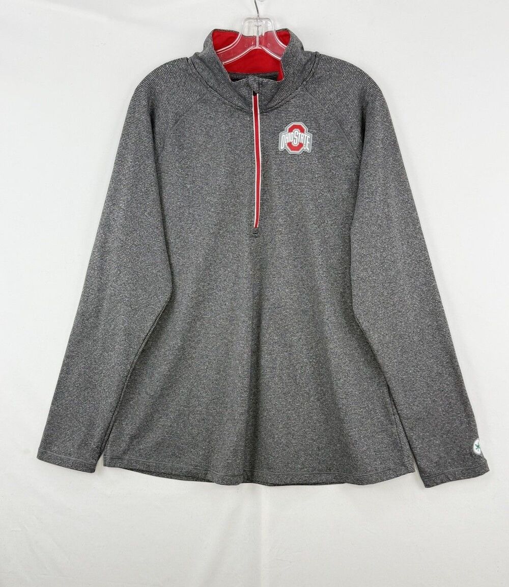 Ohio State Buckeyes Women’s XXL 1/4 Zip Pullover Gray Ncaa